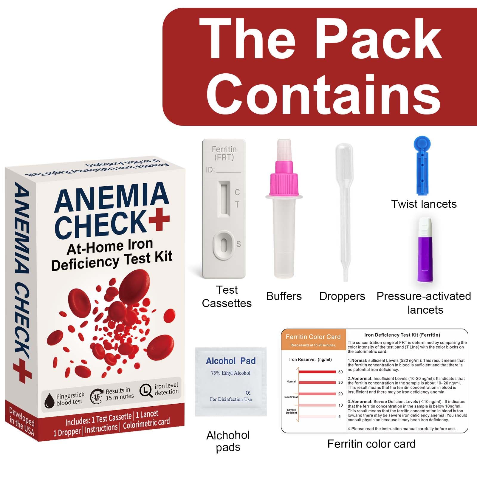 Zinora Iron Test Kit being used at home