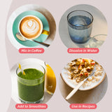 Zint Collagen Powder 27g mixed in a glass of water