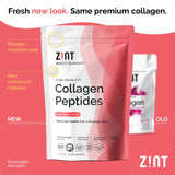 Zint Collagen Powder 907g back view with nutritional information