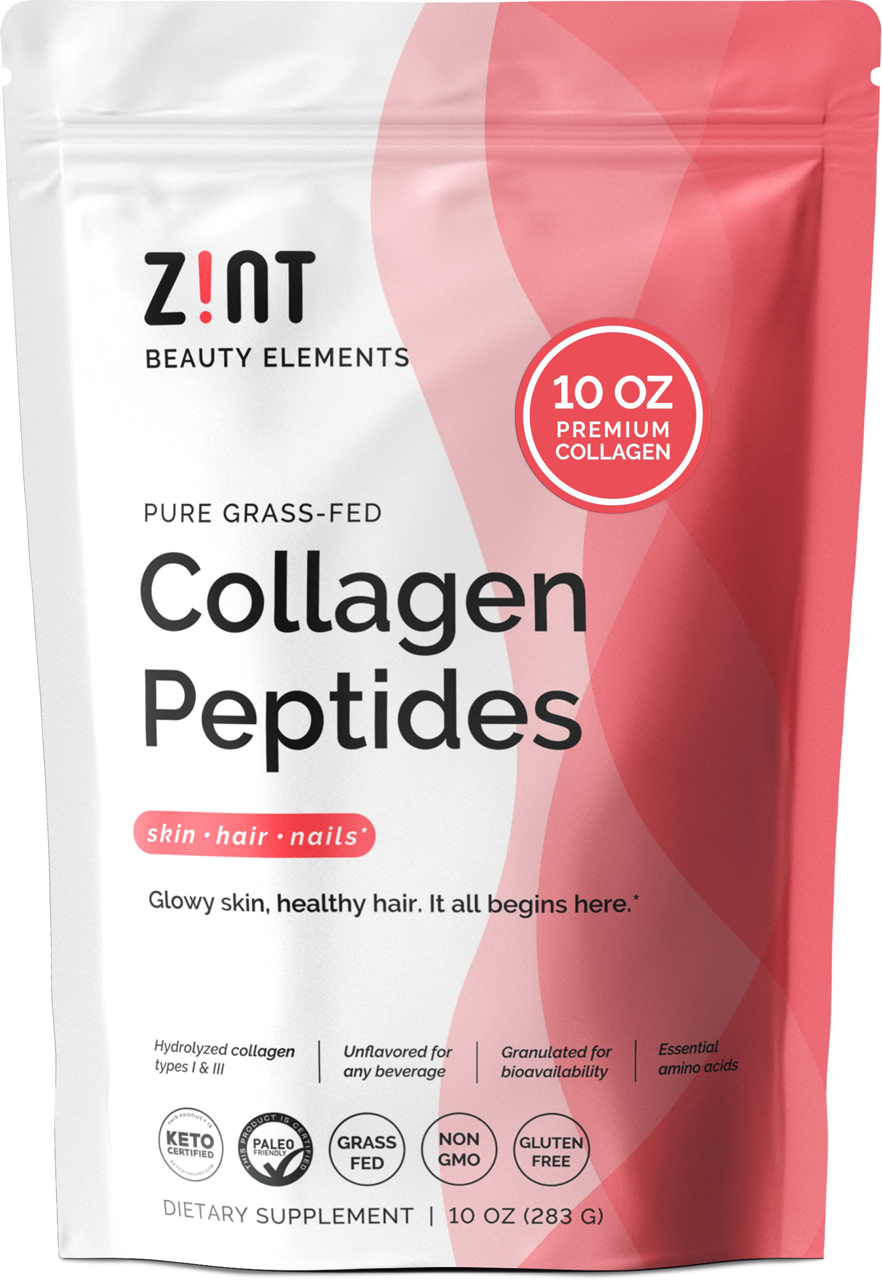 Zint Hydrolyzed Collagen Powder 283g front view