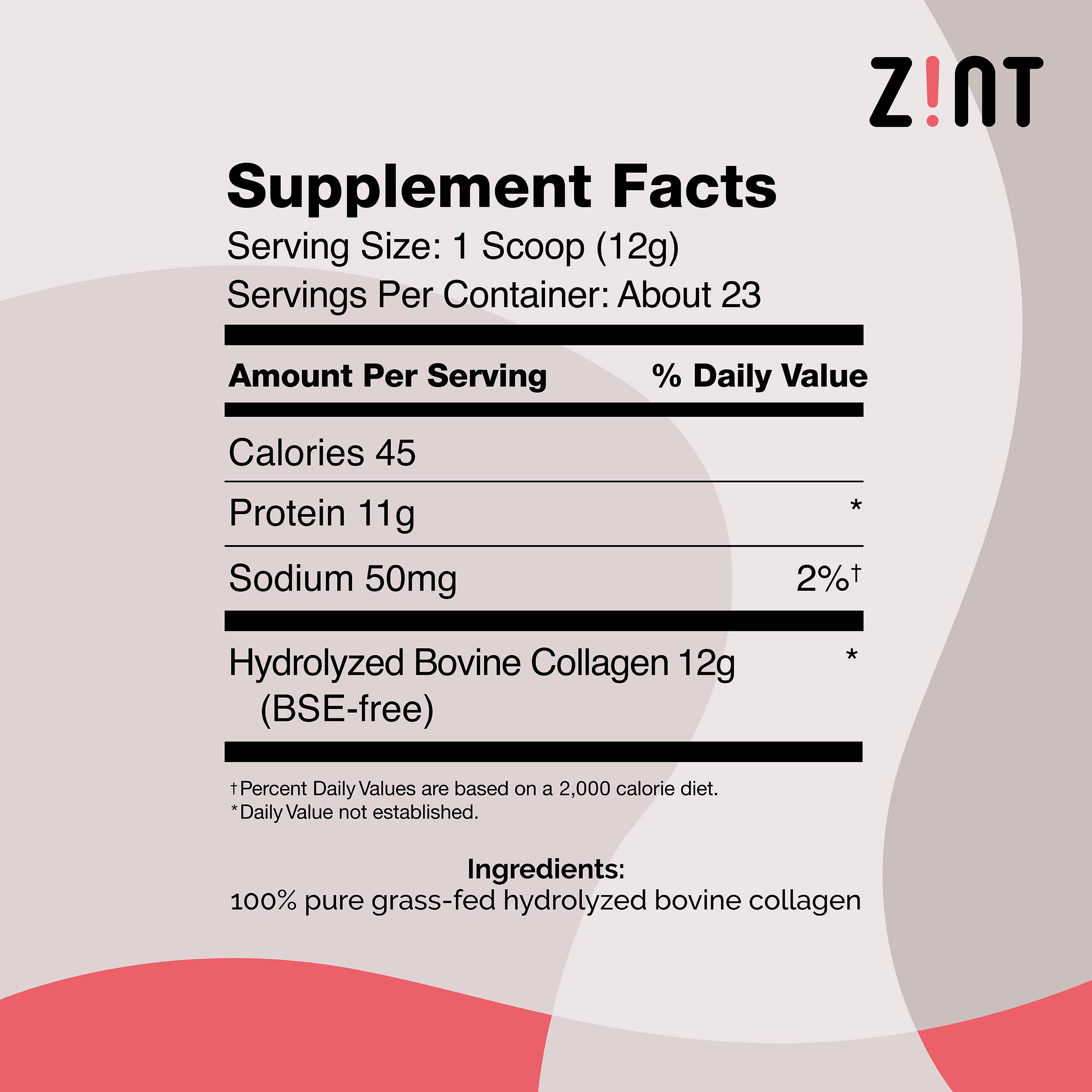 Zint Hydrolyzed Collagen Powder with coffee