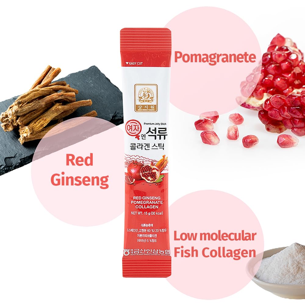 ZIOSTAND Pomegranate Collagen Jelly Stick packaging back view