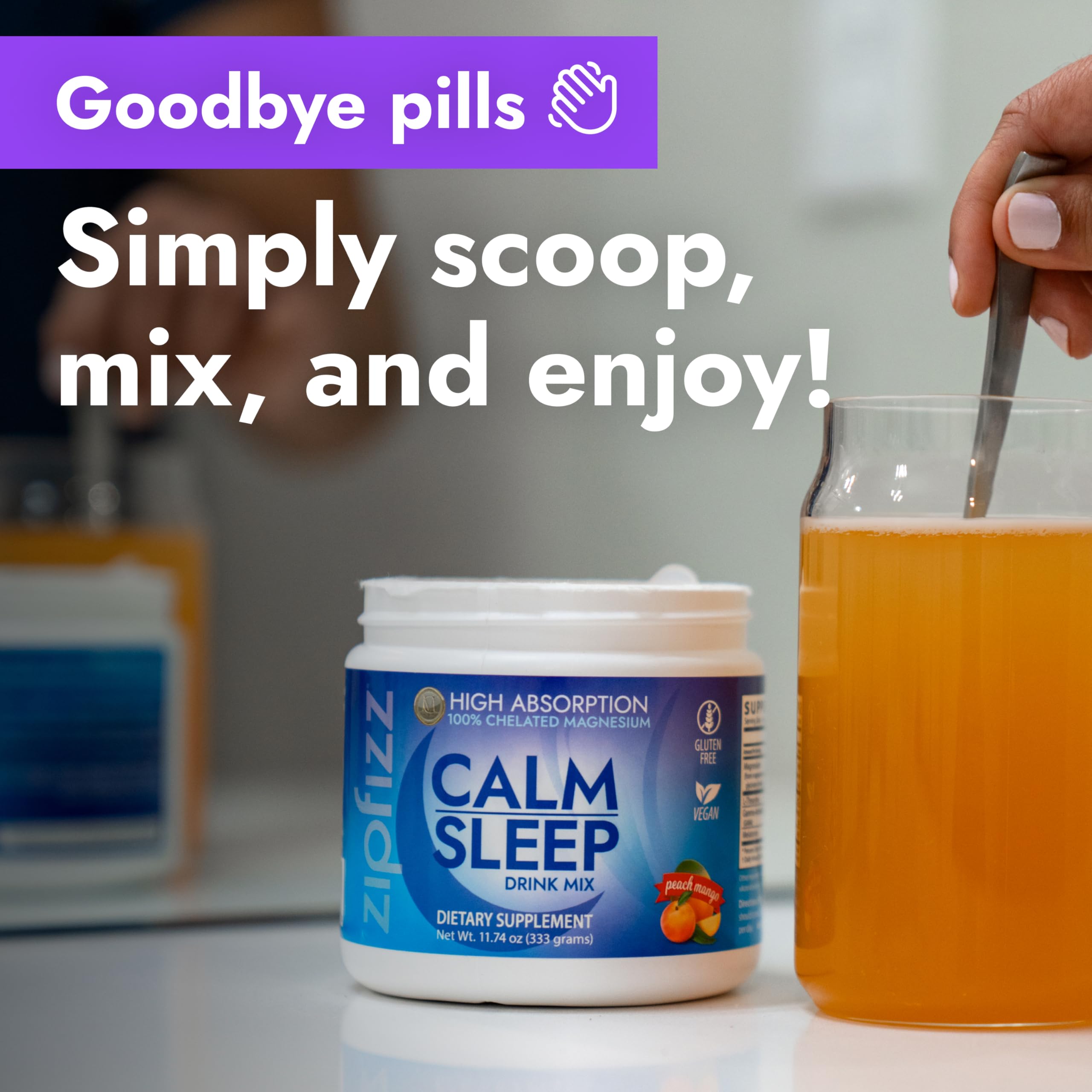 Zipfizz Calm Sleep Supplement 408g ingredients list