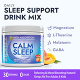 Zipfizz Calm Sleep Supplement 408g packaging side view