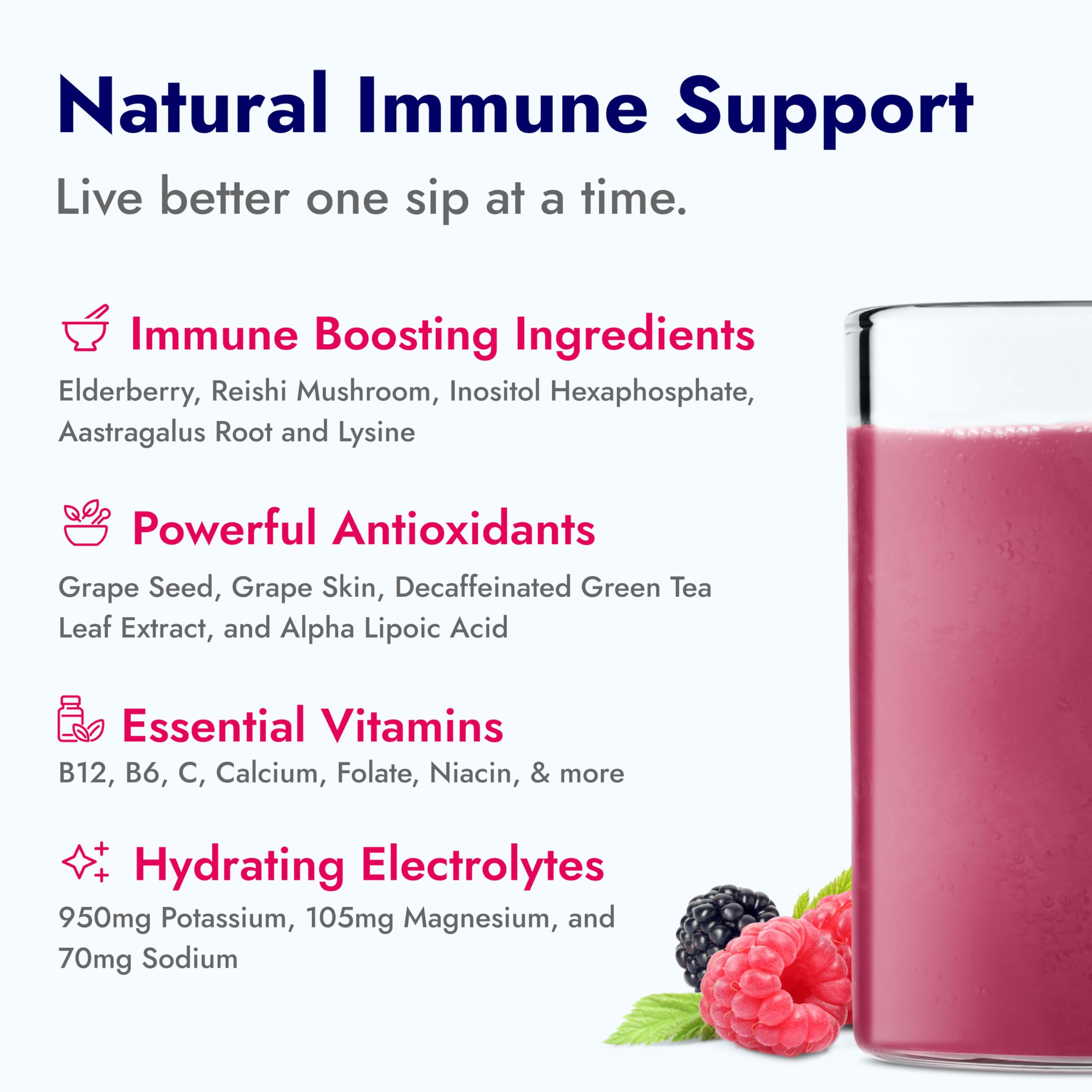 Zipfizz daily wellness Health Elderberry Supplement scoop and powder