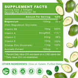 ZIPINKJ Magnesium Glycinate Softgels 400mg bottle side view