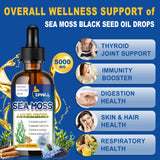 ZIPINKJ Sea Moss & Black Seed Oil Drops bottle side view