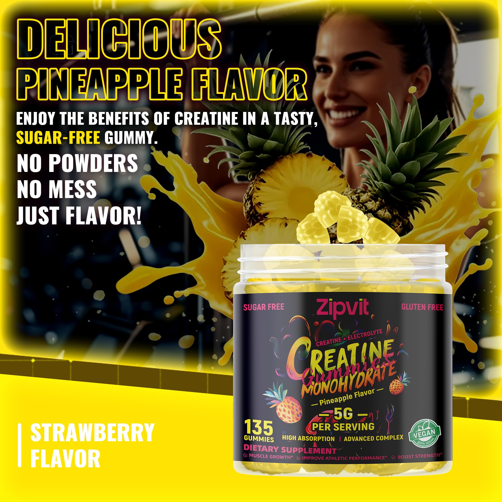 zipvit Creatine Monohydrate Gummies ingredients list