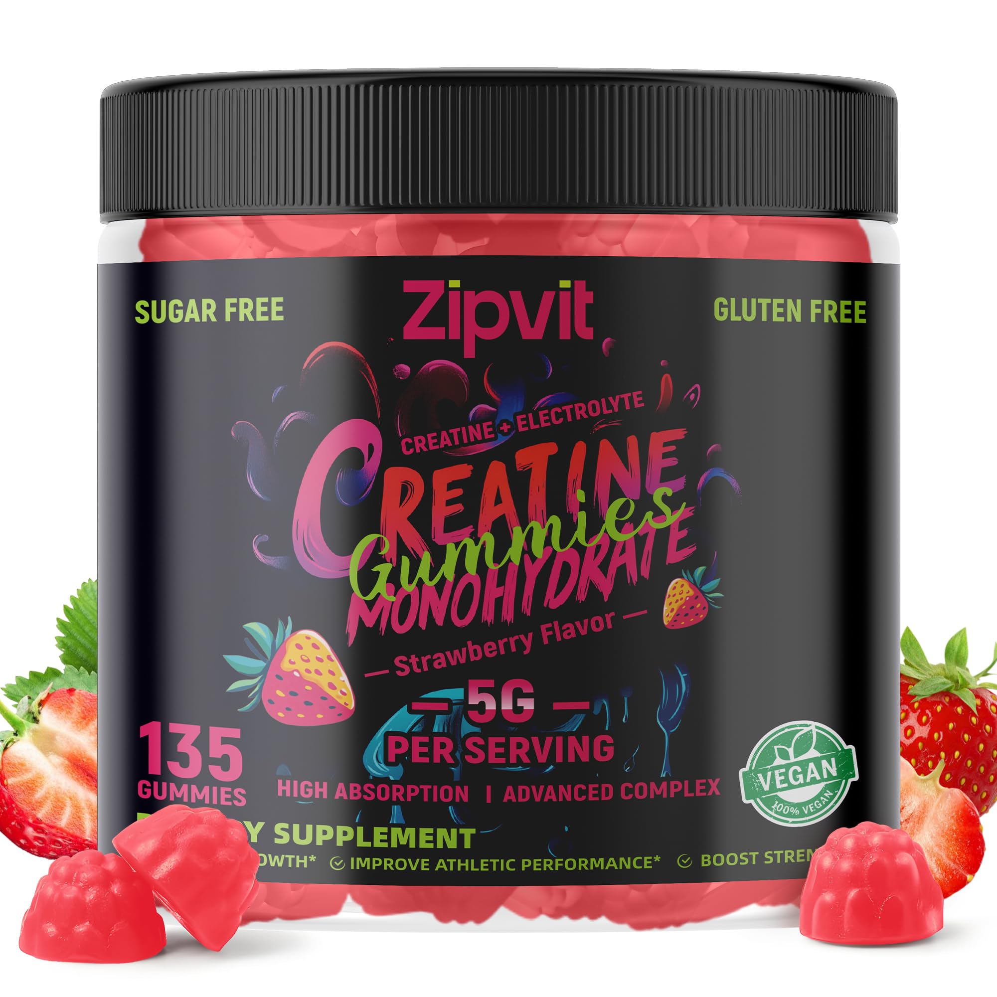 zipvit Creatine Monohydrate Gummies on a table