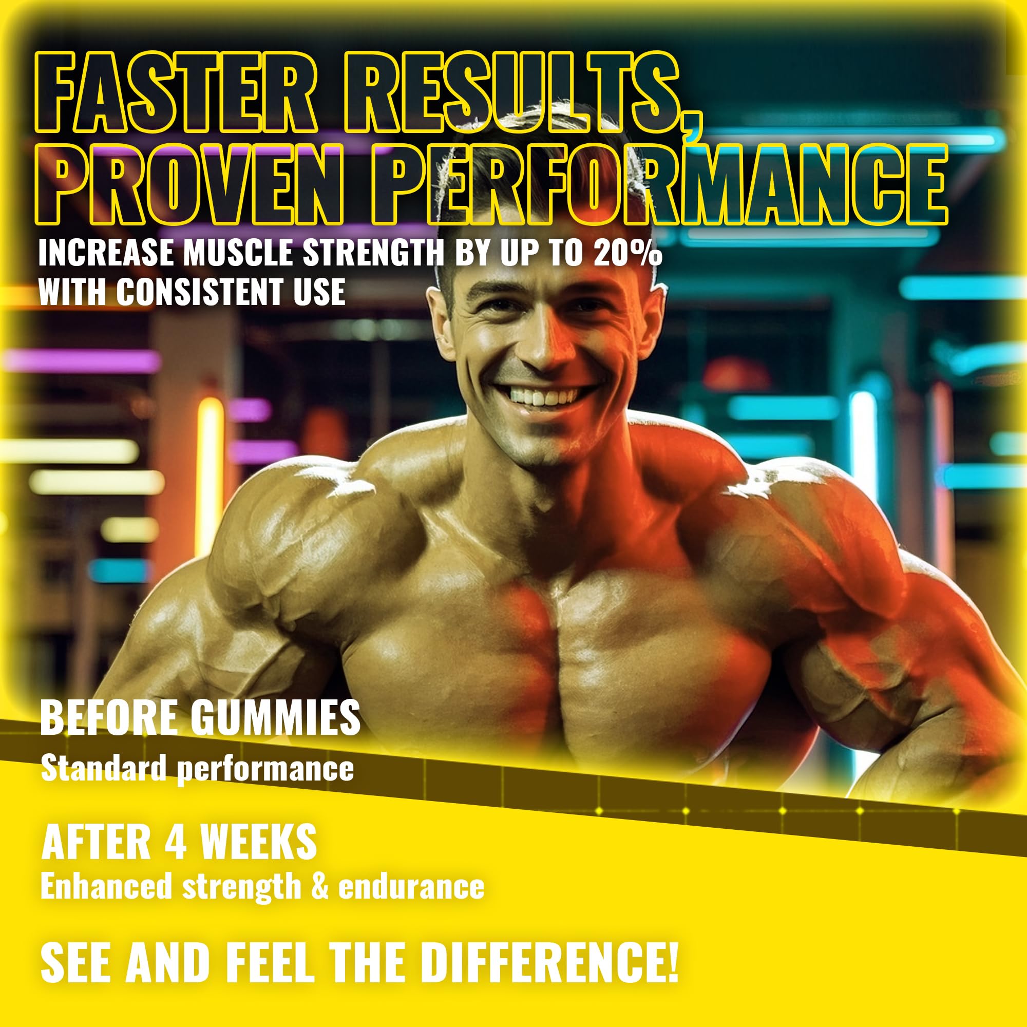 zipvit Creatine Monohydrate Gummies with a measuring spoon