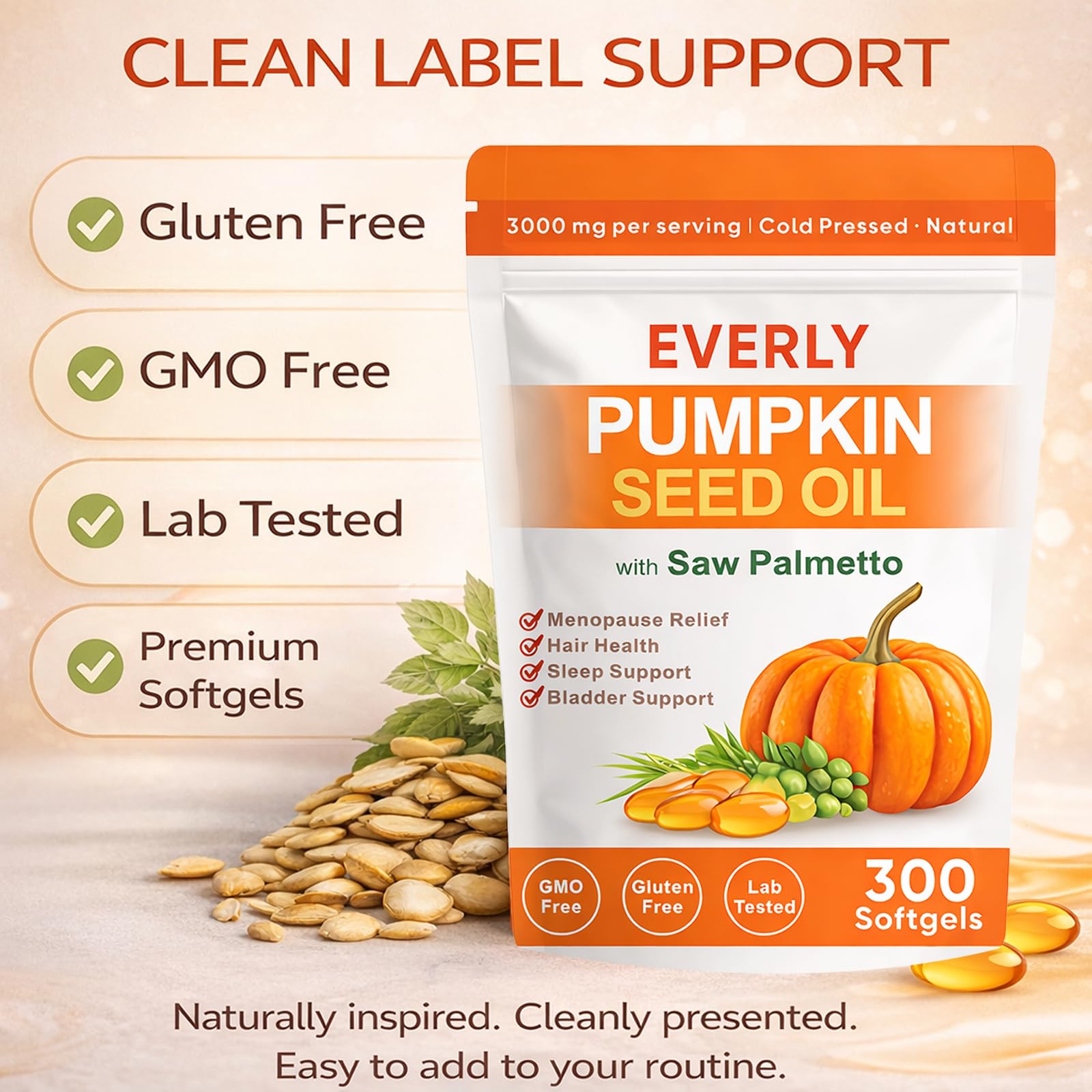 ZISKOUD Daily Wellness Softgels with a measuring spoon for dosage