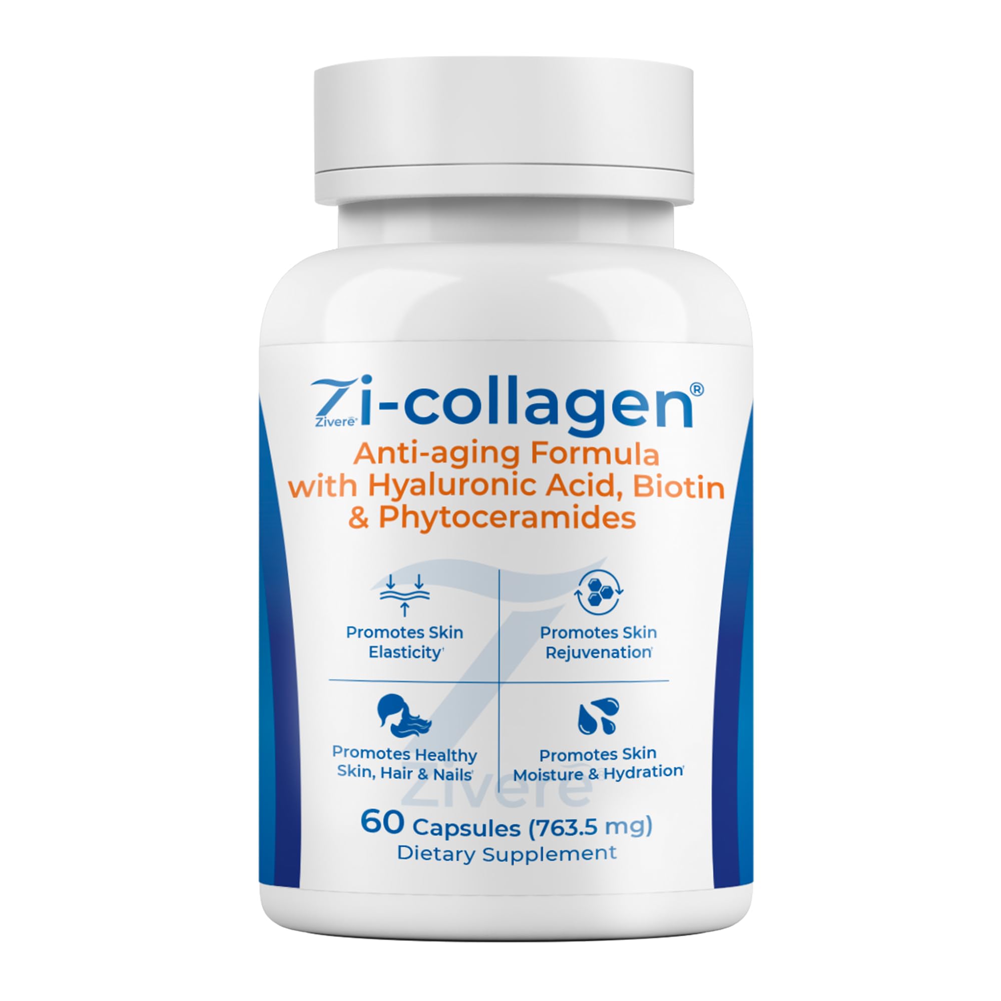 Zivere Marine Collagen Capsules front view with packaging