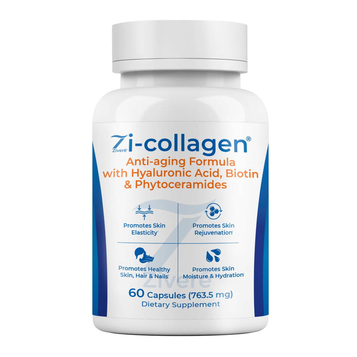 Zivere Marine Collagen Capsules front view with packaging