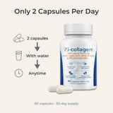 Zivere Marine Collagen Capsules opened bottle with capsules