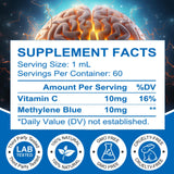 ZIXAOK Methylene Blue Liquid Supplement glass bottle with label