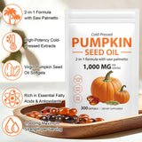ZIXAOK Saw Palmetto & Pumpkin Seed Oil Softgels close-up of softgel