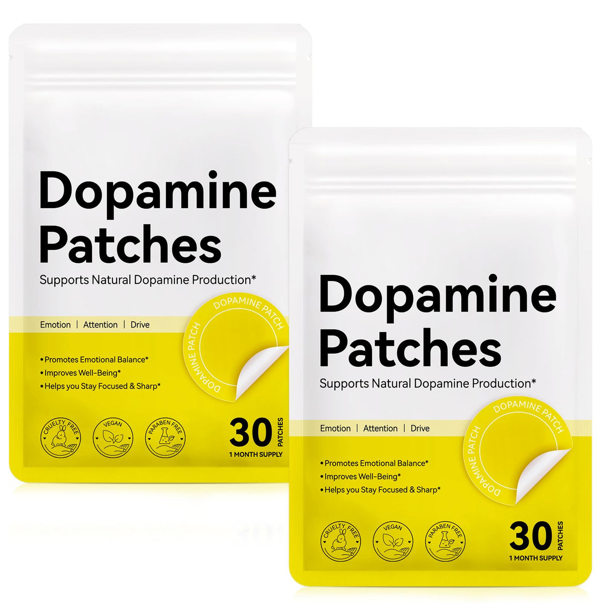 ZIXBMHYJ Dopamine Support Patches pack front view