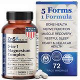 ZnS Health Magnesium Complex 500mg 60 Capsules front view