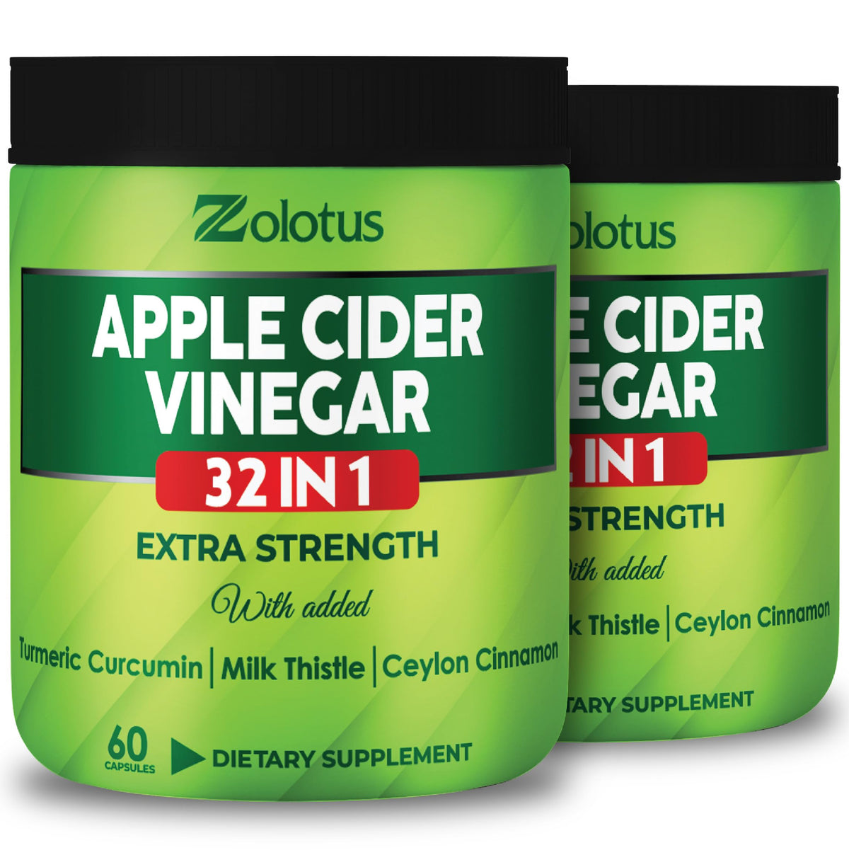 Zolotus Apple Cider Vinegar Capsules front view packaging