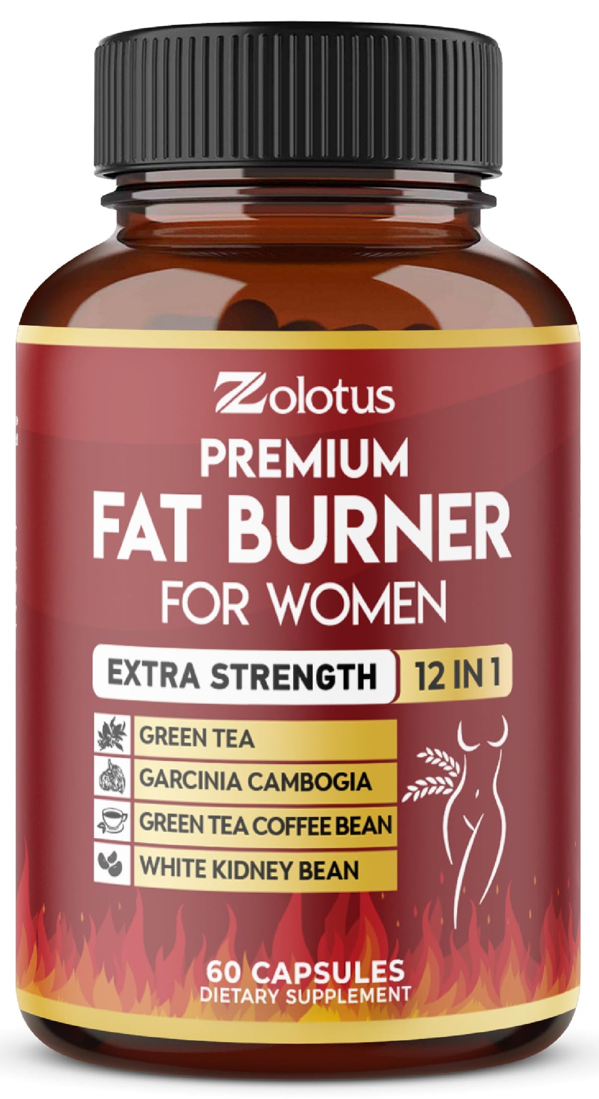Zolotus Fat Burner Capsules front view with packaging