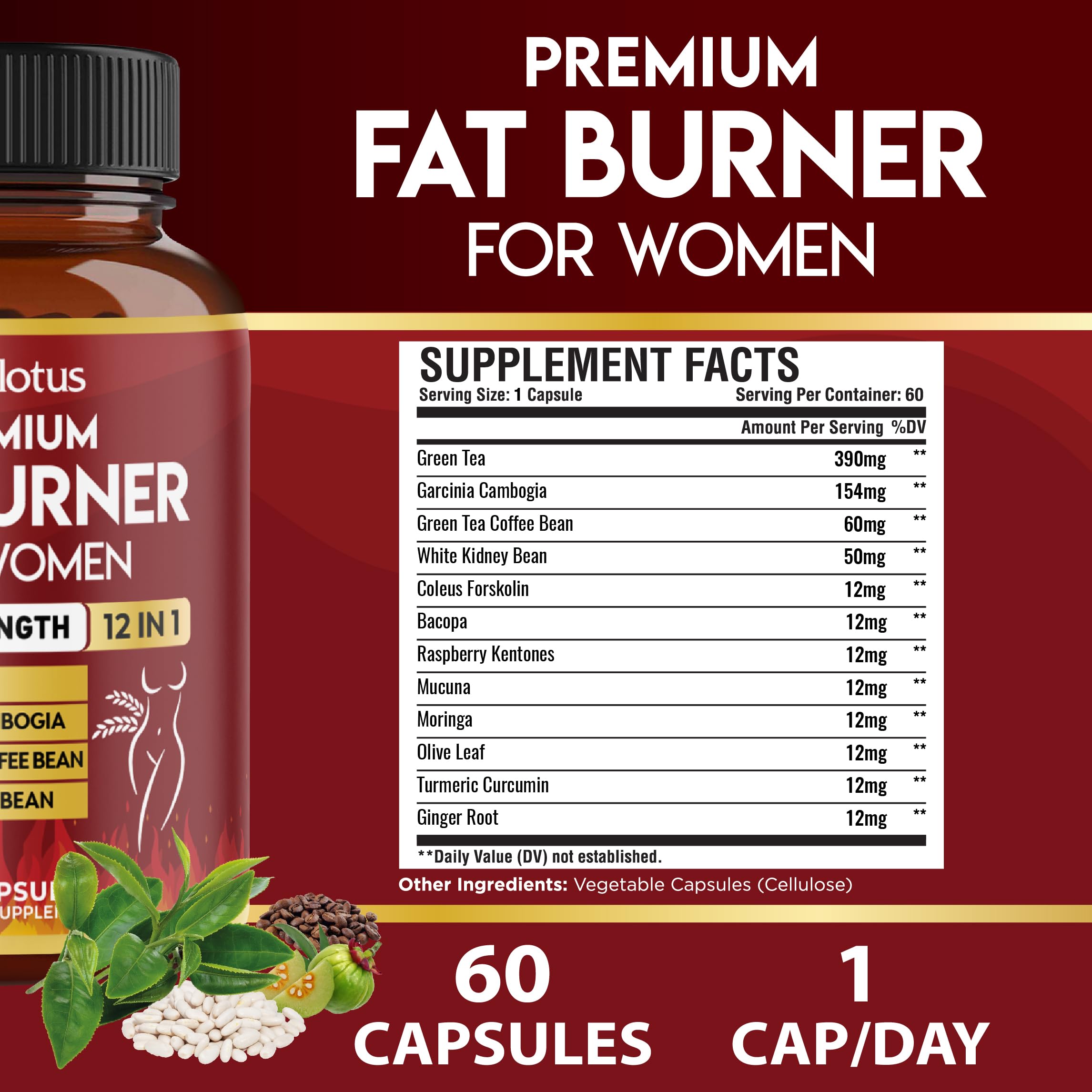 Zolotus Fat Burner Capsules side view showing label