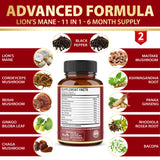 Zolotus Lions Mane Mushroom Supplement ingredients list
