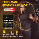 Zolotus Lions Mane Mushroom Supplement lifestyle scene with a glass of water