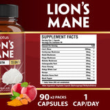 Zolotus Lions Mane Mushroom Supplement packaging side view