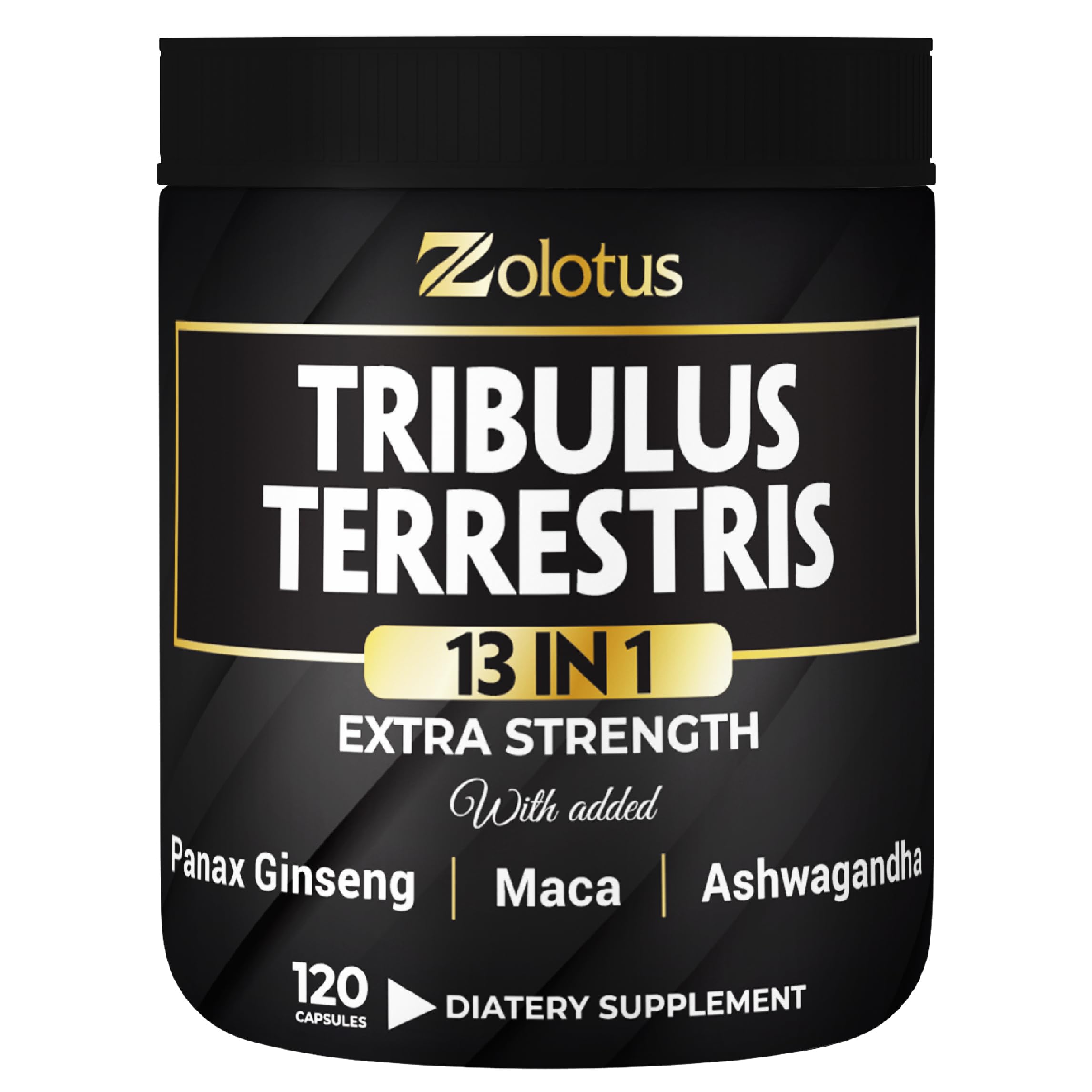 Zolotus Tribulus Terrestris 120 capsules front view
