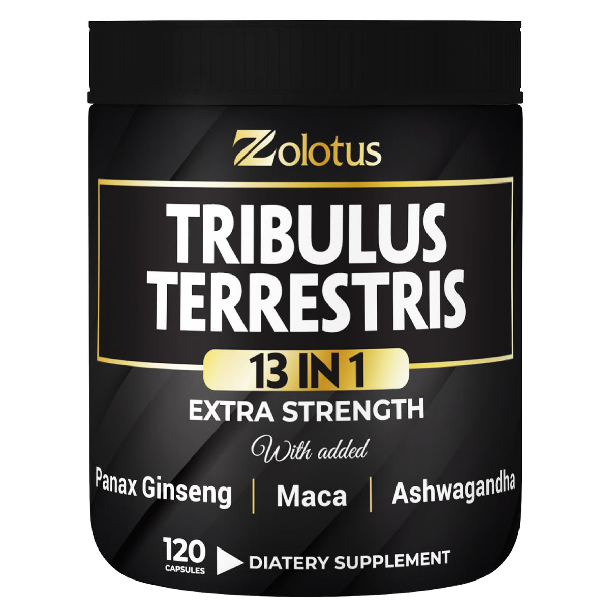 Zolotus Tribulus Terrestris 120 capsules front view