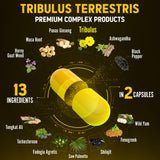Zolotus Tribulus Terrestris capsules on a wooden table
