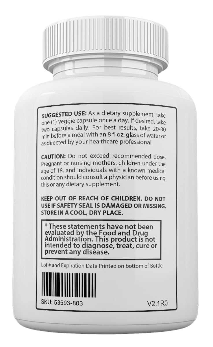 Zonata Balance Blends Blood Optimizer 60 Capsules back view