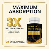 Zonata Male's Strength Supplements 113g side view