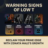 Zonata Male's Strength Supplements with a measuring cup