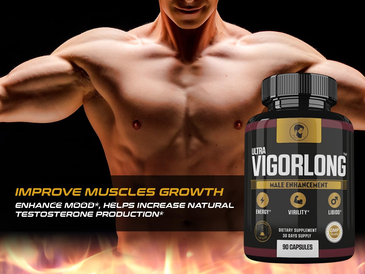 Zonata Ultra Vigorlong Male Supplement capsules in a hand