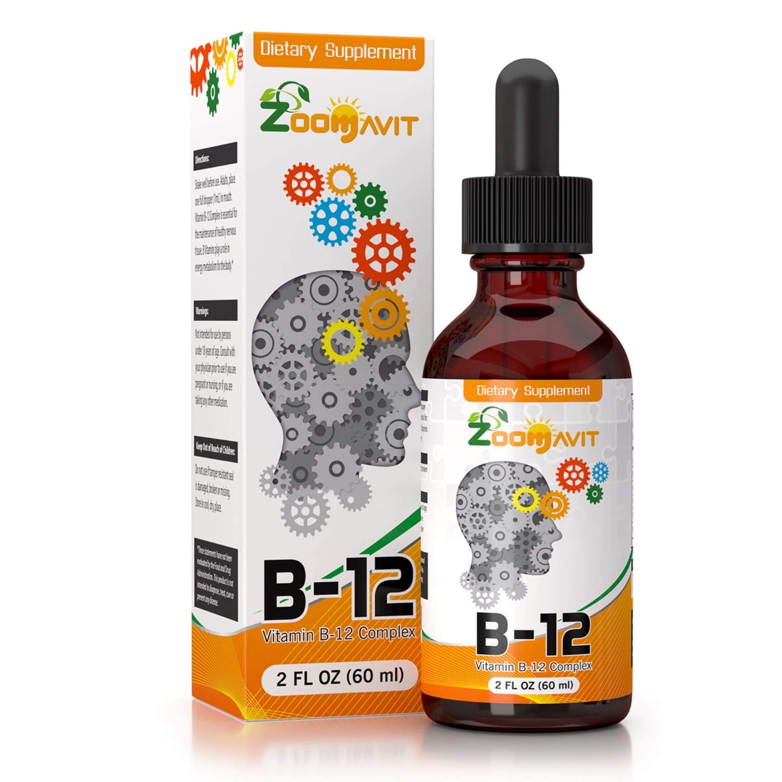 Zoomavit Liquid B12 Vitamin B Complex 60ml front view