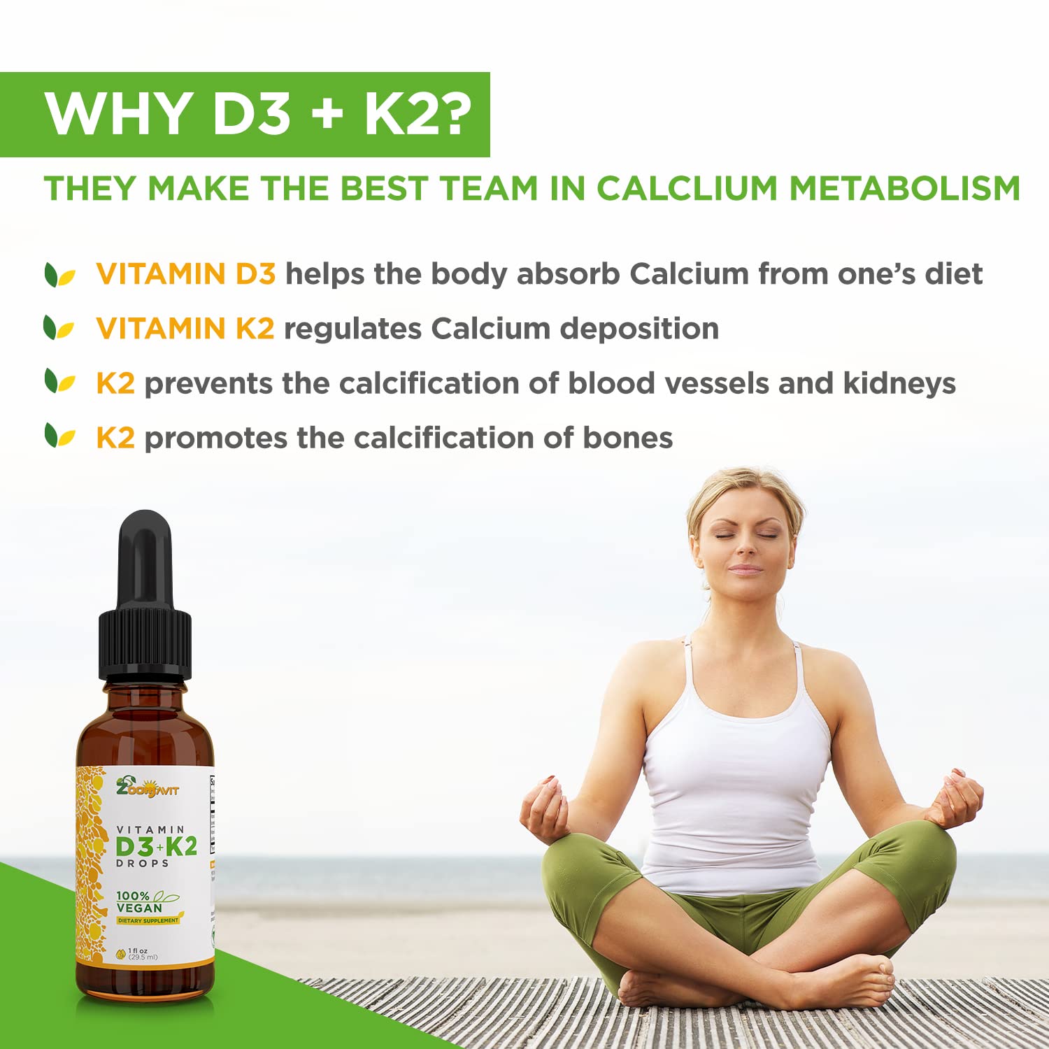 Zoomavit Vegan Vitamin D3 + K2 Drops packaging