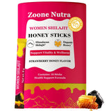 Zoone Nutra Honey Sticks Shilajit strawberry flavour pack front view