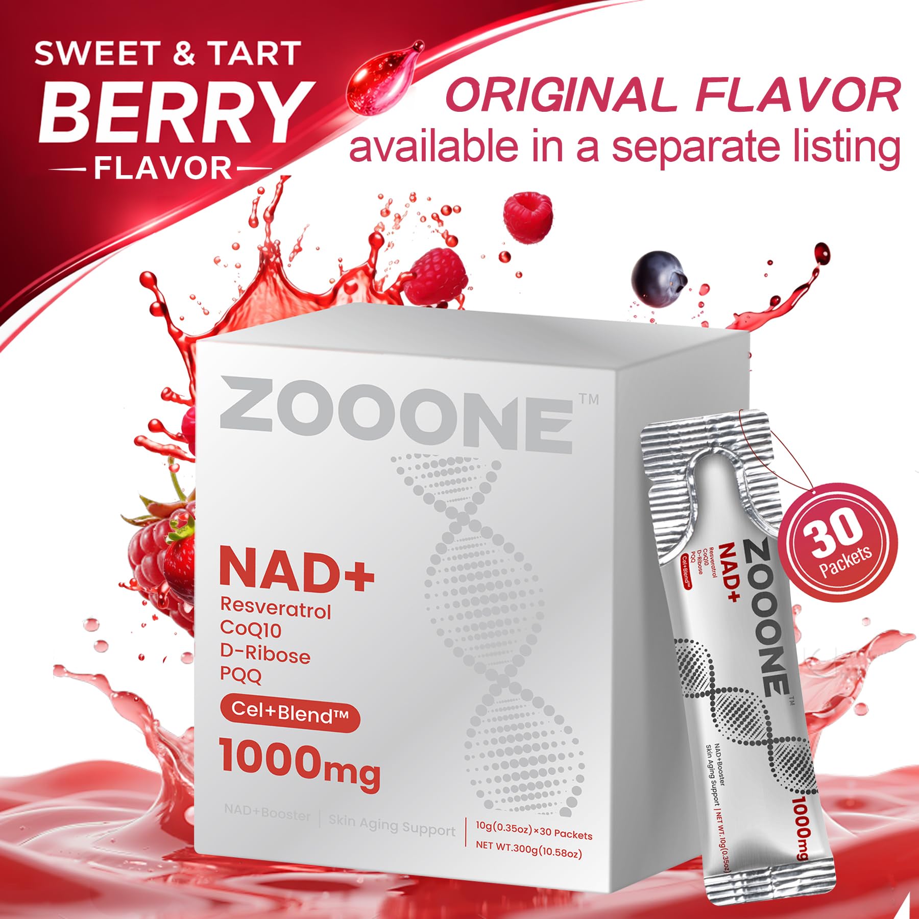 zooone NAD+ Supplement 600mg side view