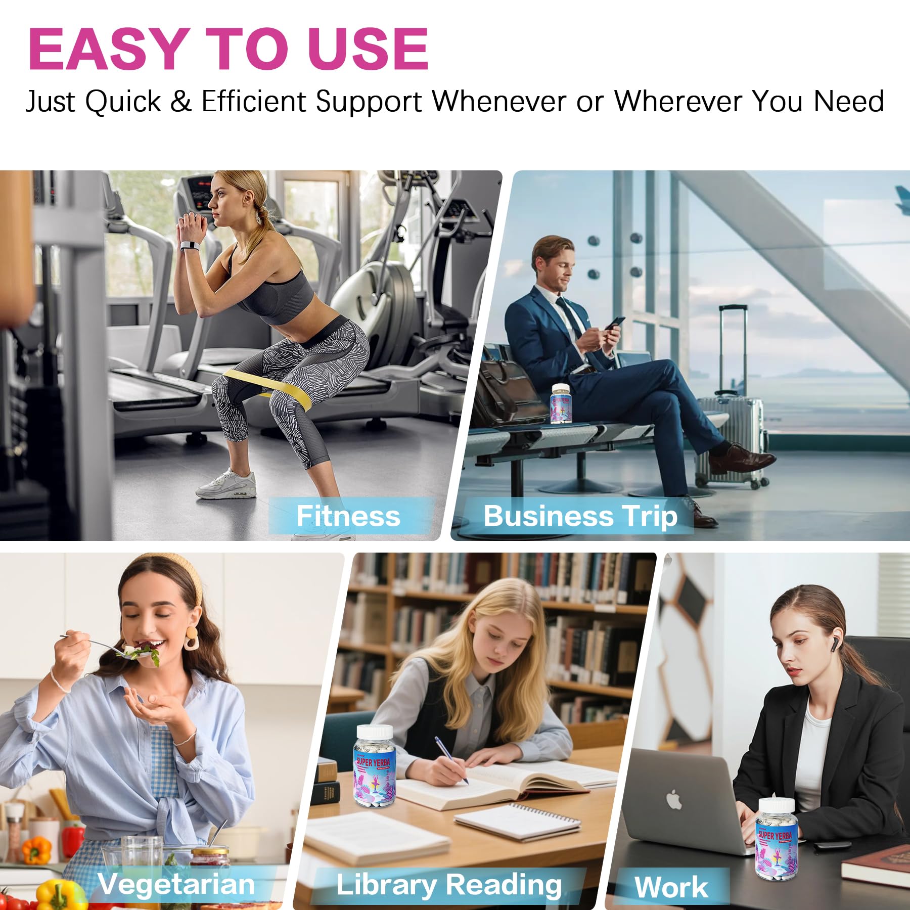 zooone Yerba Mate Capsules in a gym setting
