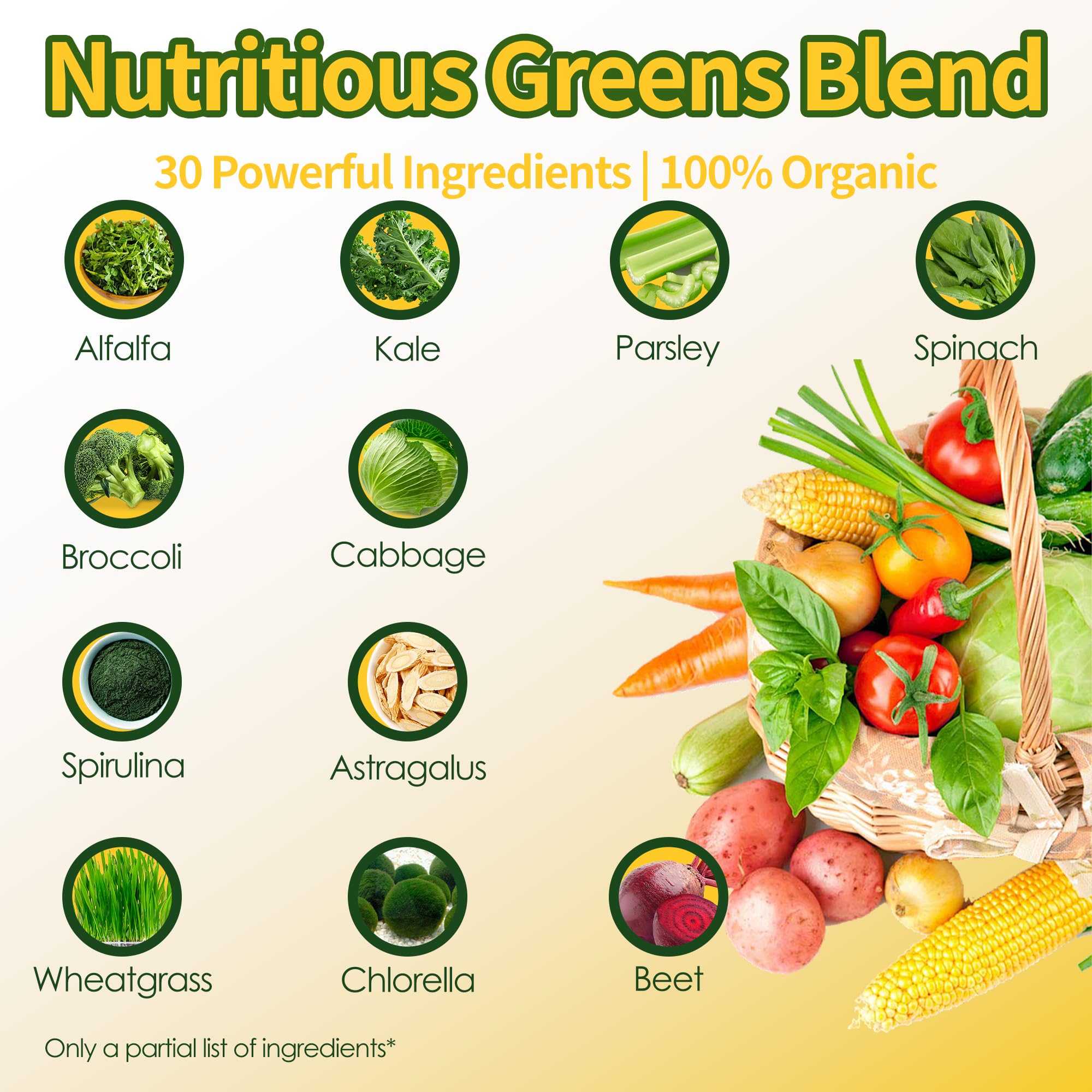 Zotreval Daily Greens Gummies nutritional information on the back