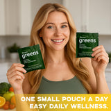 Zotreval Daily Greens Gummies showing the gummies inside the pack