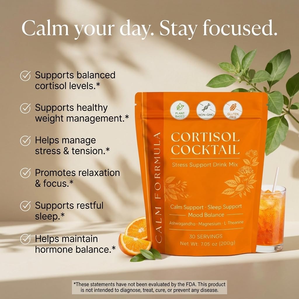 Zotreval Daily Stress Support Powdered Drink Mix scoop and powder