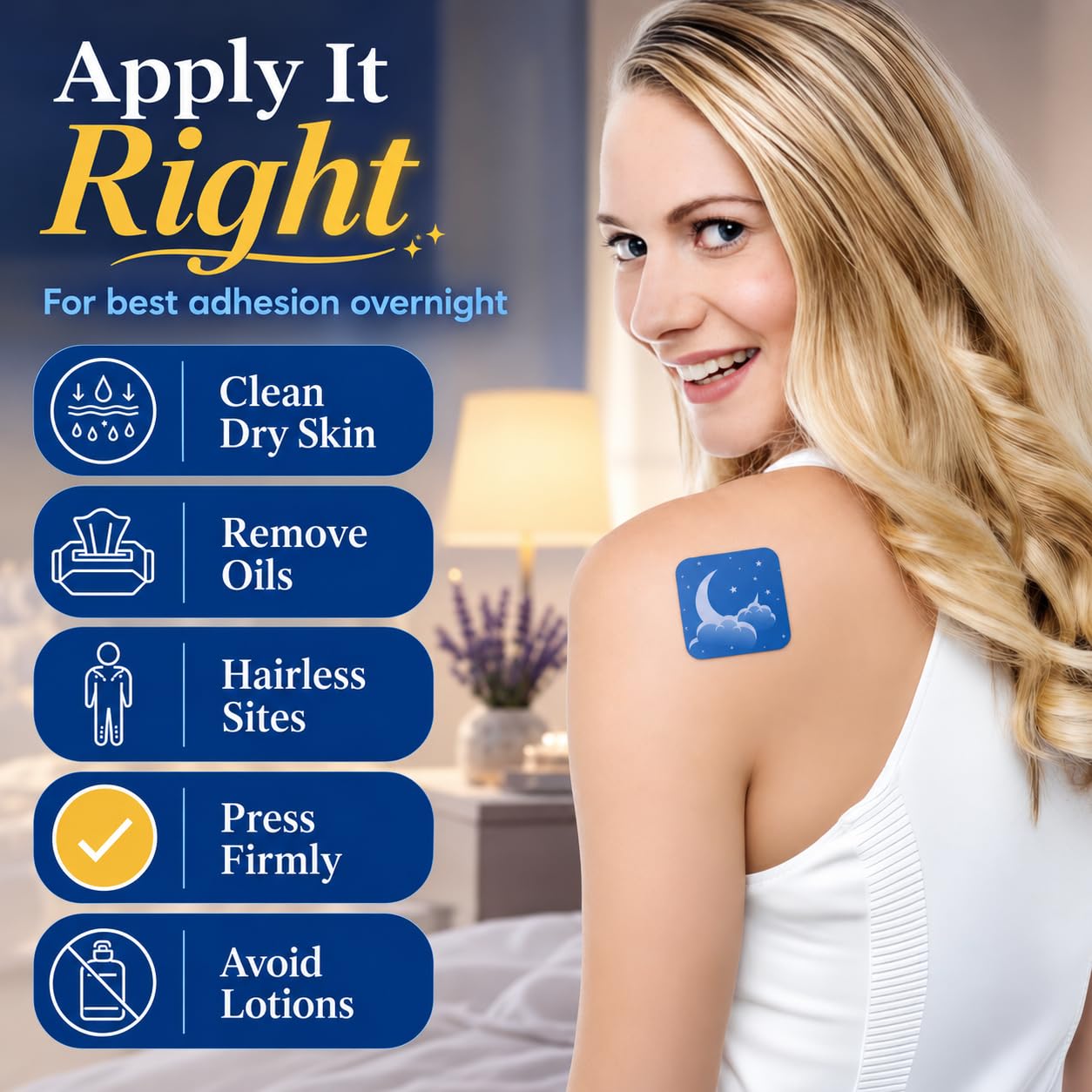 ZOVIRA Sleep Patch ingredients list close-up