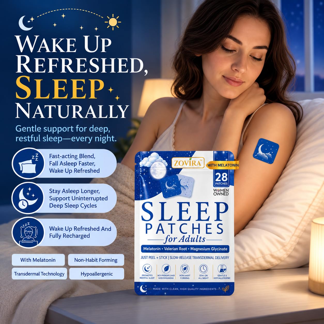 ZOVIRA Sleep Patch packaging side view