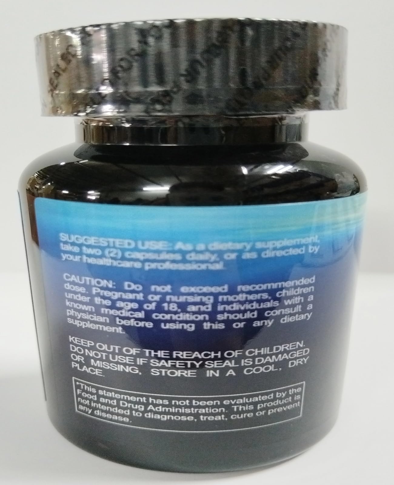 Zoyava Ashwagandha Supplement back view with ingredient list