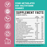 Zoyki Methylated Kids Multivitamin Gummies 60 Count bottle with a measuring spoon