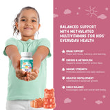 Zoyki Methylated Kids Multivitamin Gummies orange flavour gummies close-up