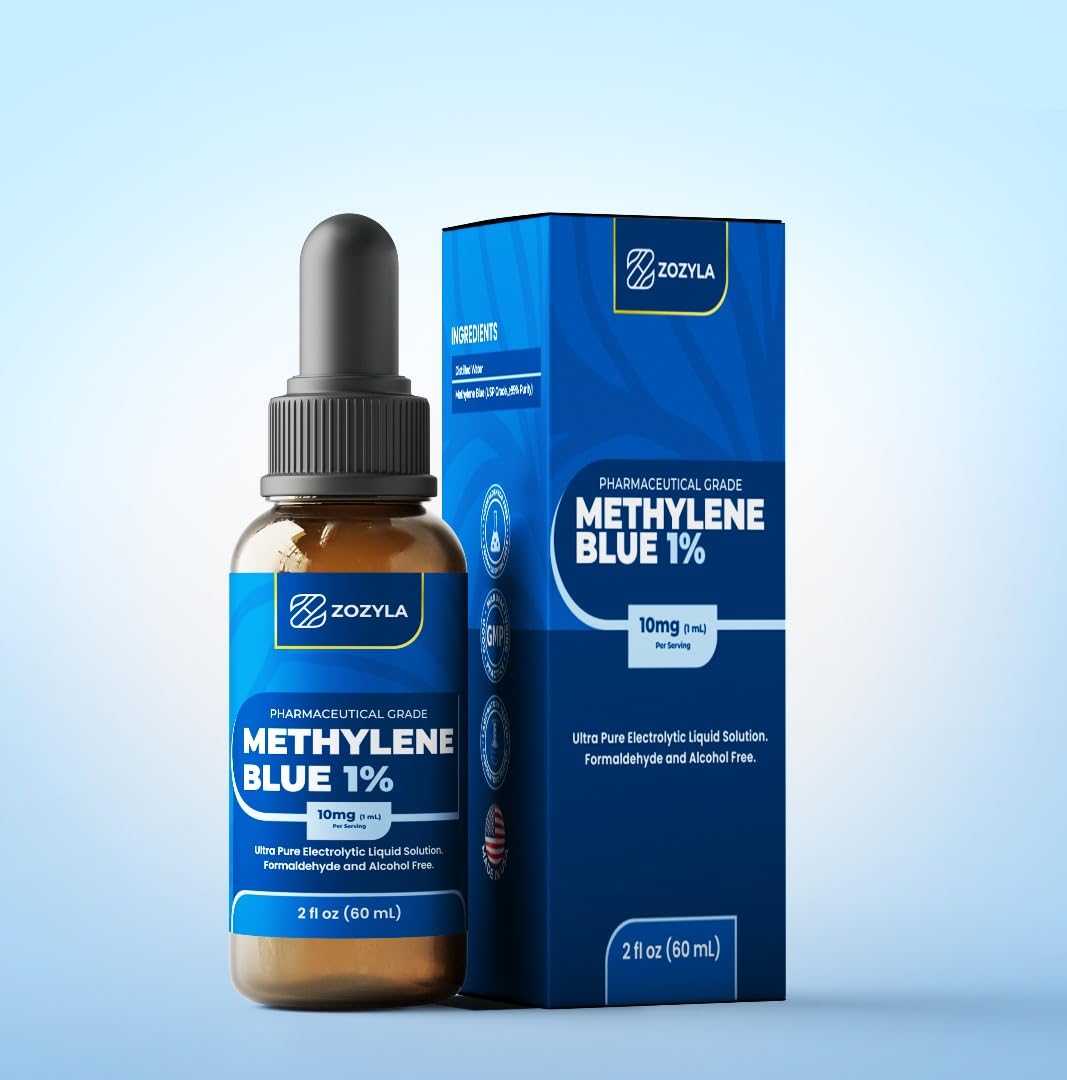 ZOZYLA Methylene Blue Supplement glass bottle with cap