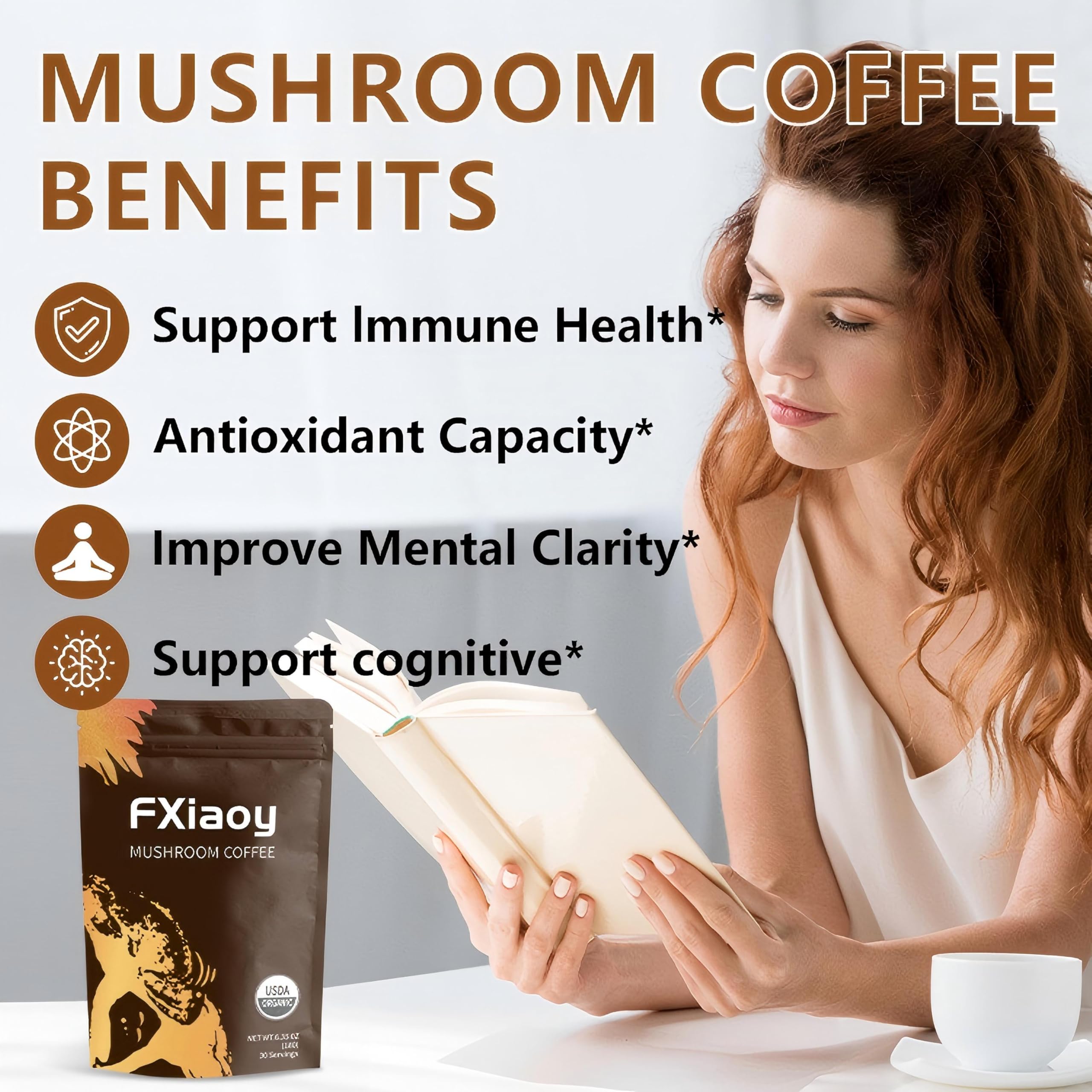 ZREVSB Mushroom Coffee organic mushroom blend close-up